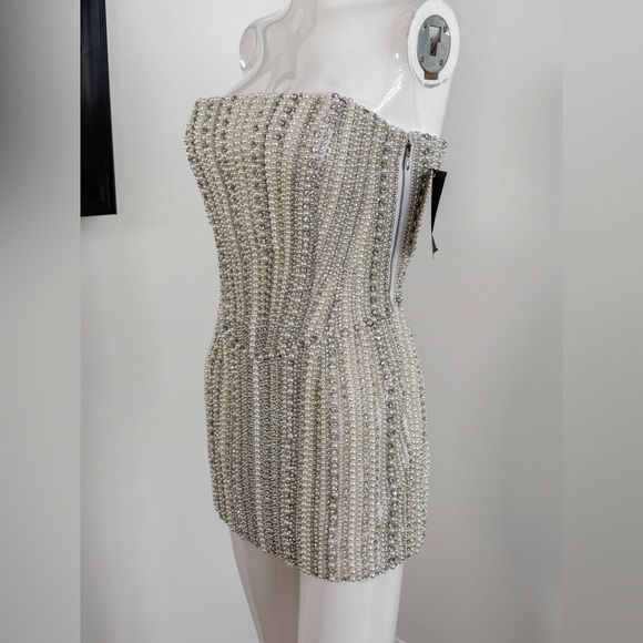 Retrofete Esmeray Strapless Embellished Dress Size S $1598 - Picture 12 of 16